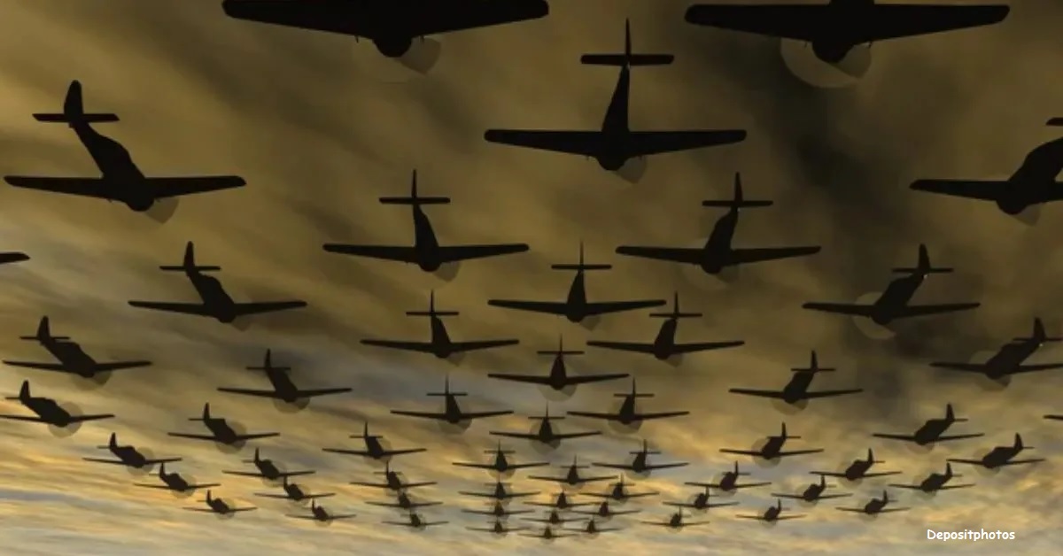 Palavra e sonho com aviões de guerra sobre a Alemanha - Isaac Alvarado